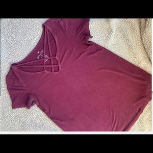 Maroon AE tee
